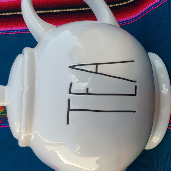 Rae Dunn Tea Ceramic Tea Pot Holds 6 Cups - Picture 2 of 16